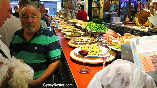 Tapas are called pintxos in Basque Country of Spain