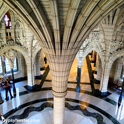 Inside the Parliment Building of Ottawa, Ontario, Canada