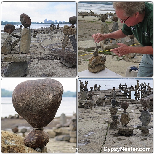 Balanced Stone Sculptures in Ottawa, Ontario, Canada