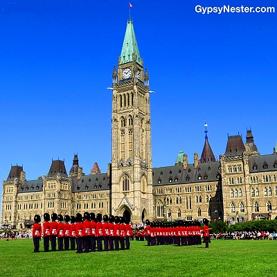 The changing of the guard on Parliment Hill in Ottawa, Ontario, Canada